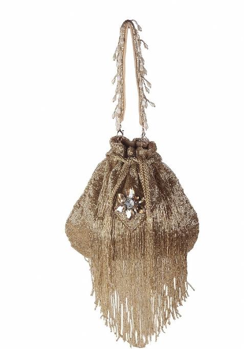 Embroidered Beads Stones Work Potli Shaped