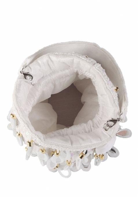 Embroidered Mirror Work Potli Shaped