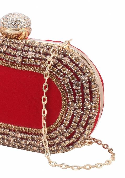 Embellished Box Clutch