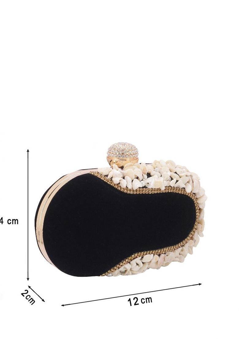 Embellished Box Clutch With Shoulder Strap
