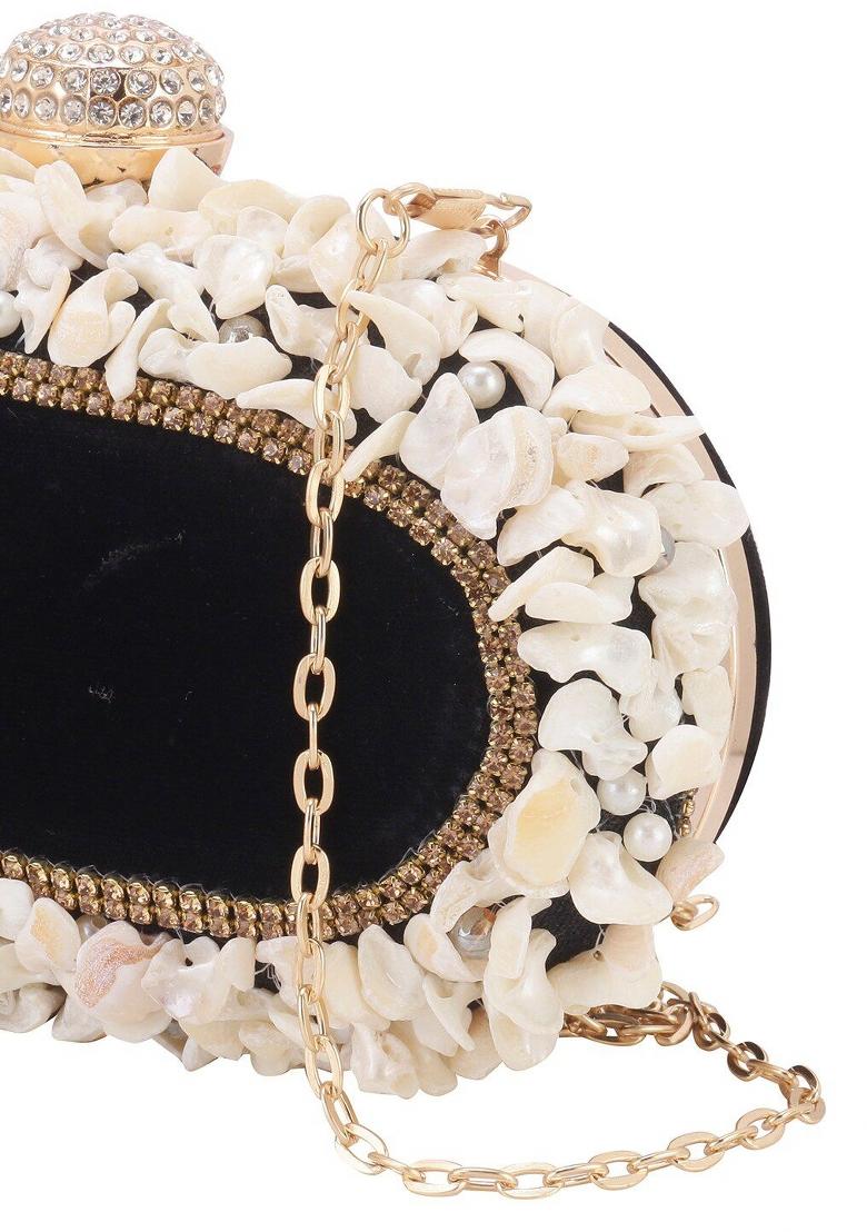 Embellished Box Clutch With Shoulder Strap