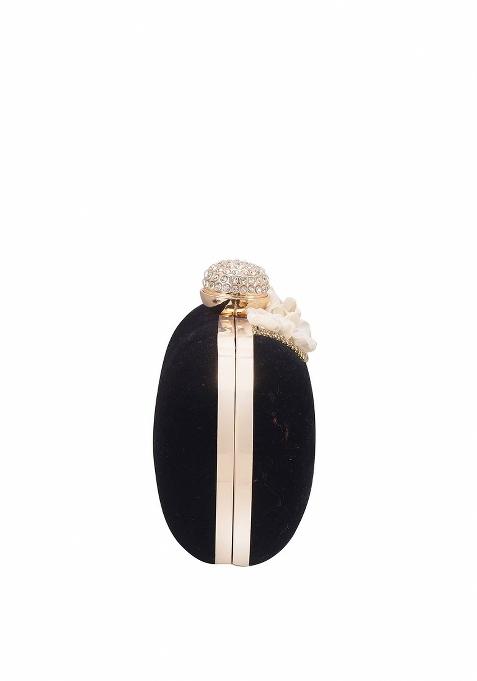 Embellished Box Clutch With Shoulder Strap