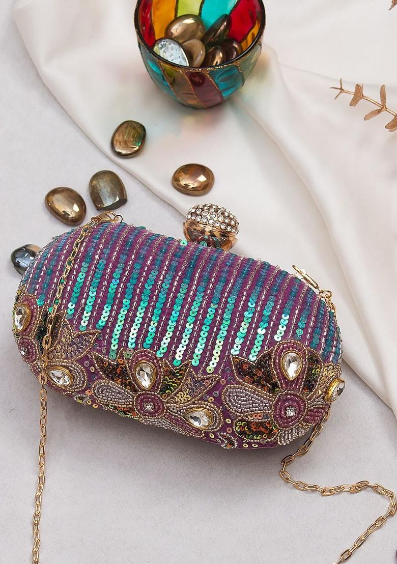 Embellished Box Clutch