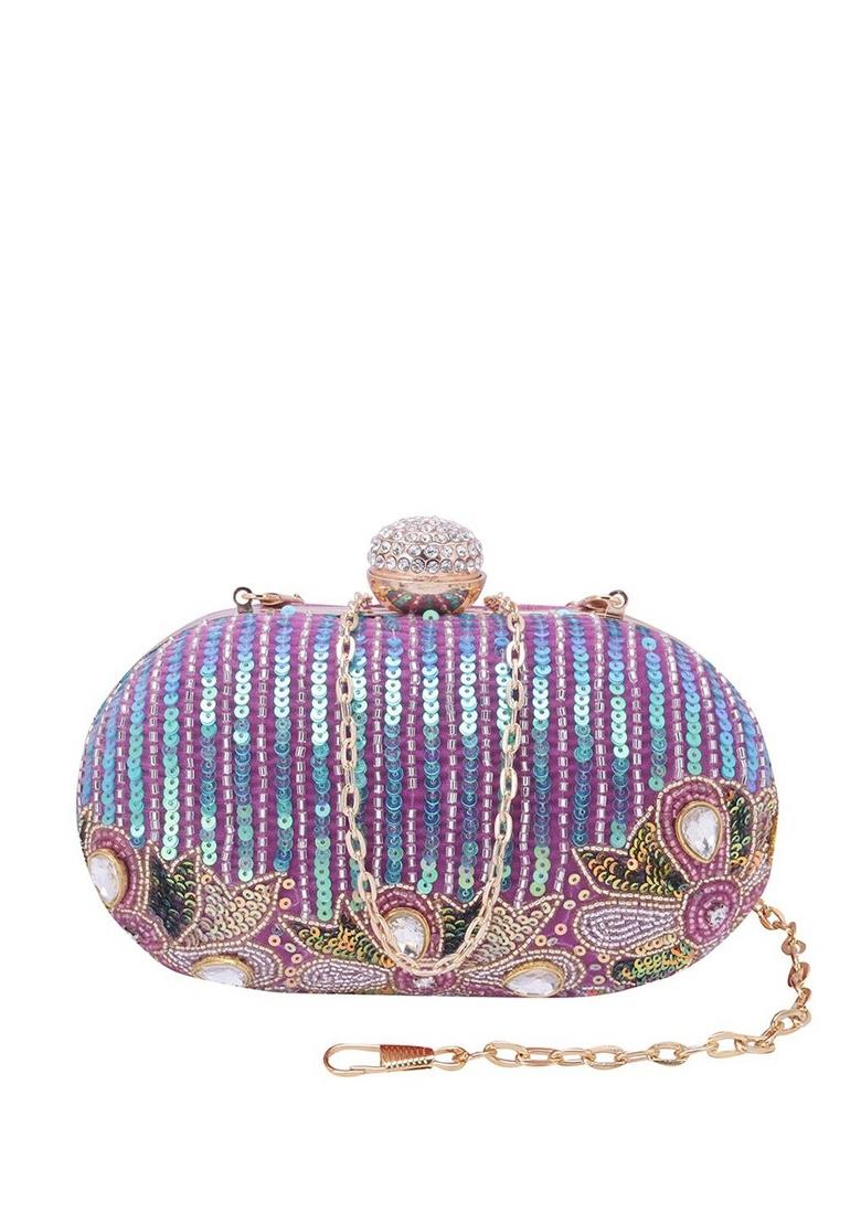 Embellished Box Clutch