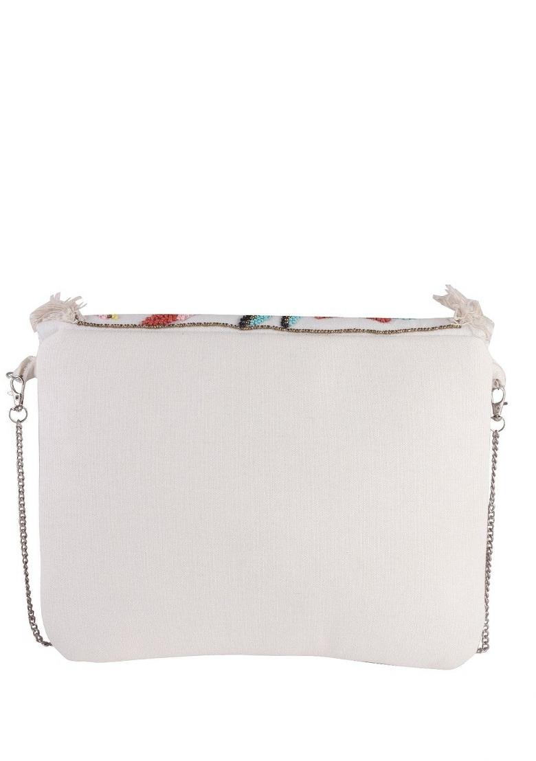 Beaded Embellished Foldover Clutch - Indya