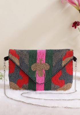 Women Embellished Envelop Clutch