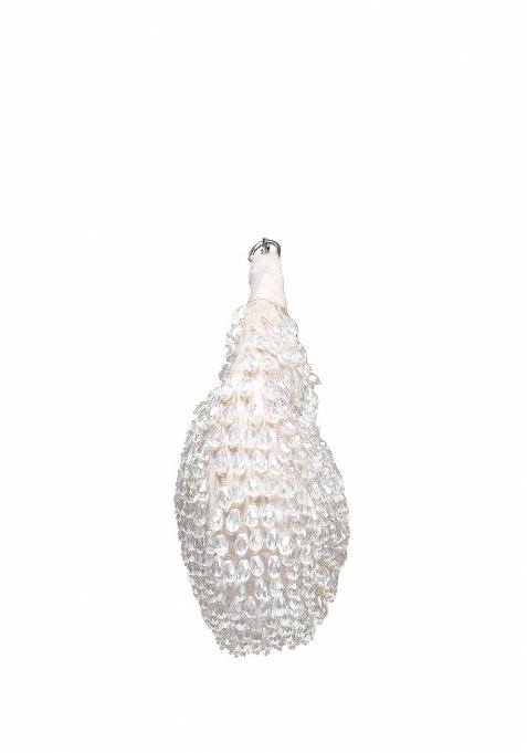 Women Embellished Half Moon Clutch Bag