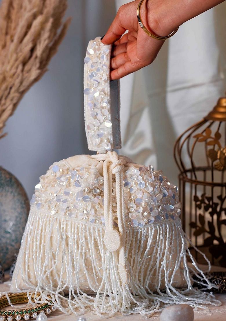 Embellished Structured Clutch Bag