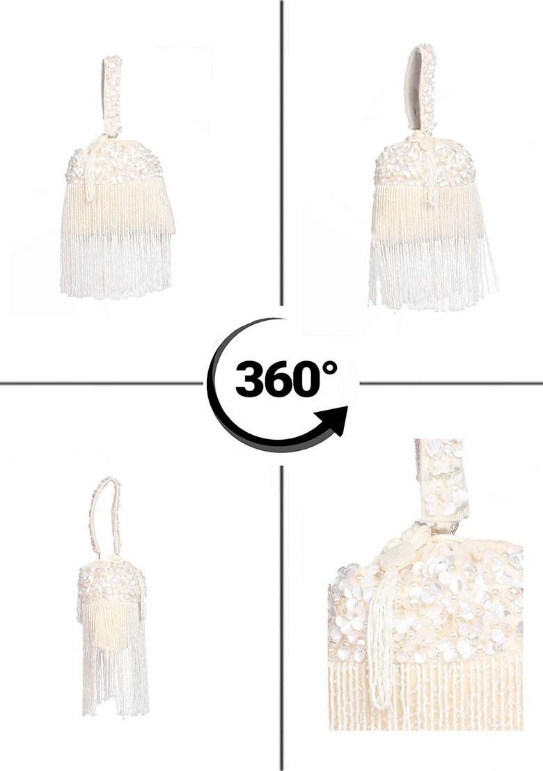 Embellished Structured Clutch Bag