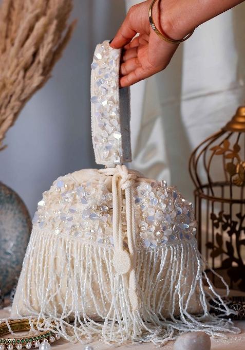 Embellished Structured Clutch Bag