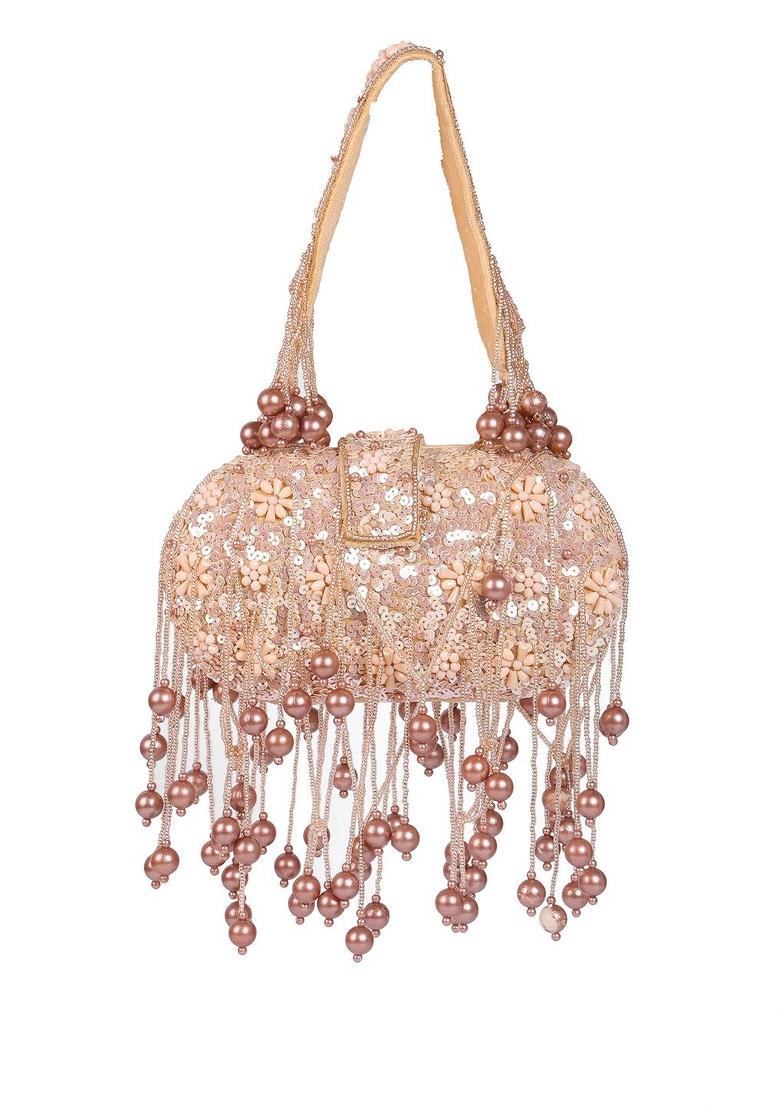 Embellished Bucket Clutch Bag