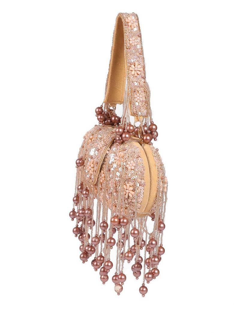 Embellished Bucket Clutch Bag