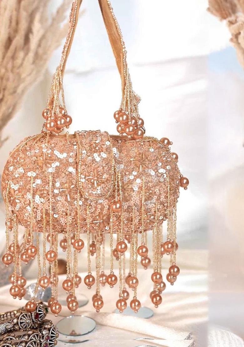 Embellished Bucket Clutch Bag