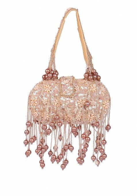 Embellished Bucket Clutch Bag