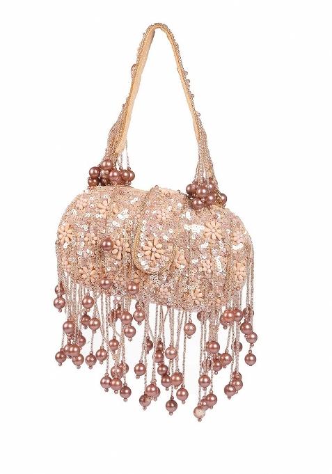 Embellished Bucket Clutch Bag