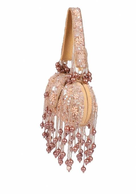 Embellished Bucket Clutch Bag