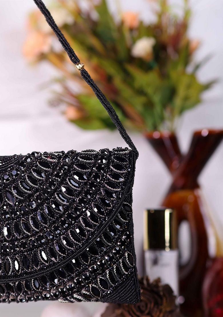 Embellished Bucket Clutch Bag