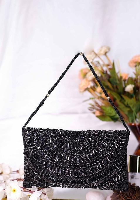 Embellished Bucket Clutch Bag