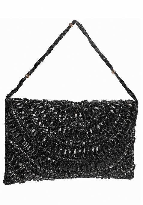 Embellished Bucket Clutch Bag