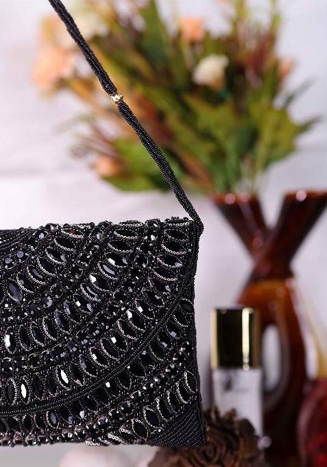 Embellished Bucket Clutch Bag