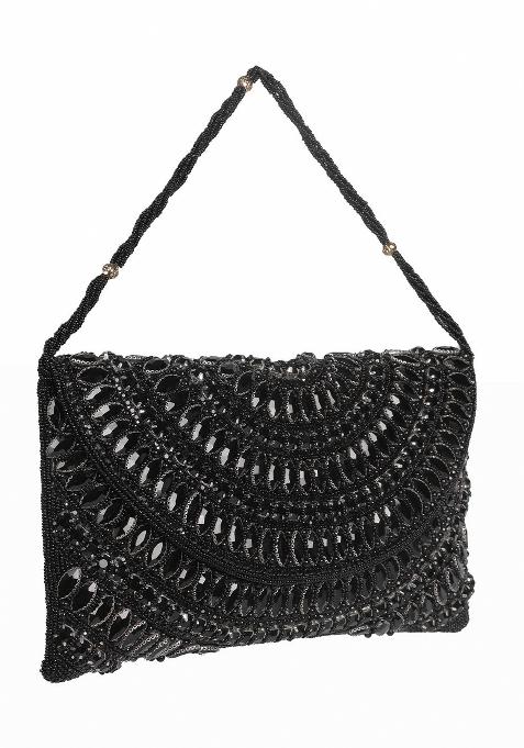 Embellished Bucket Clutch Bag