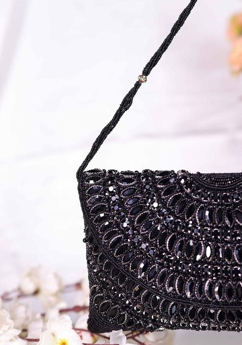Embellished Bucket Clutch Bag
