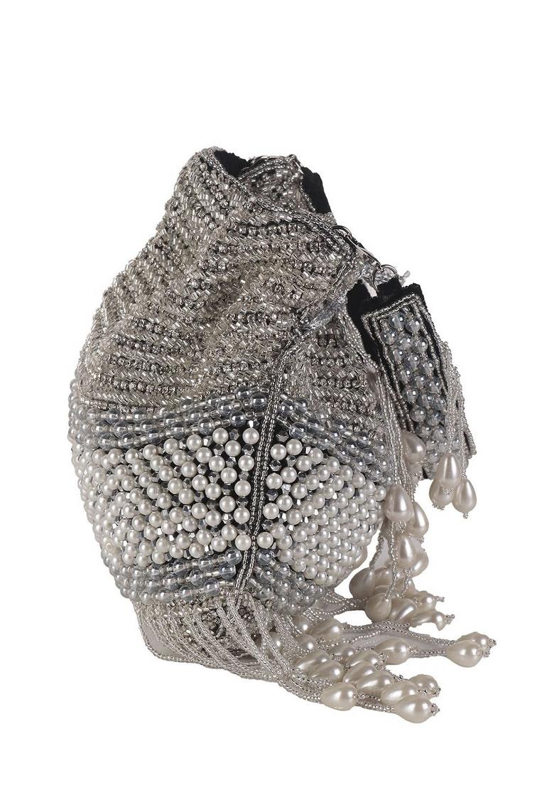 Embroidered Mirror Work Potli Shaped