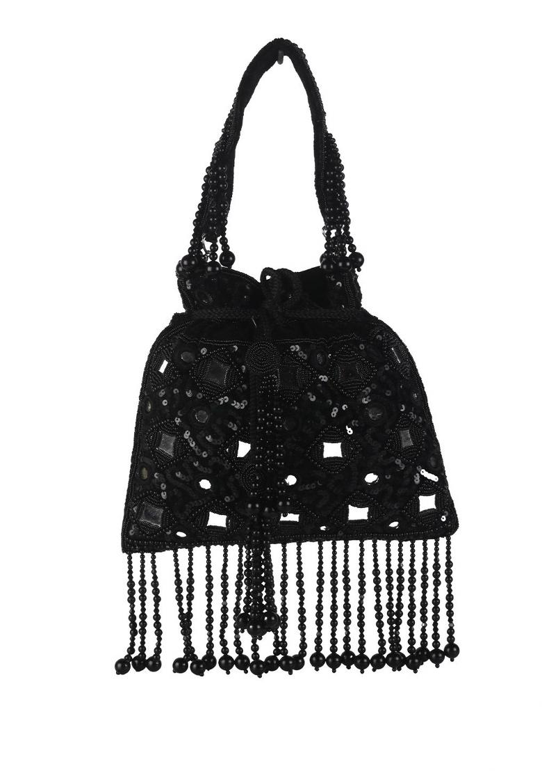 Embroidered Mirror Work Potli Shaped