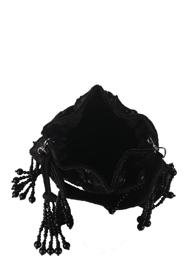 Embroidered Mirror Work Potli Shaped