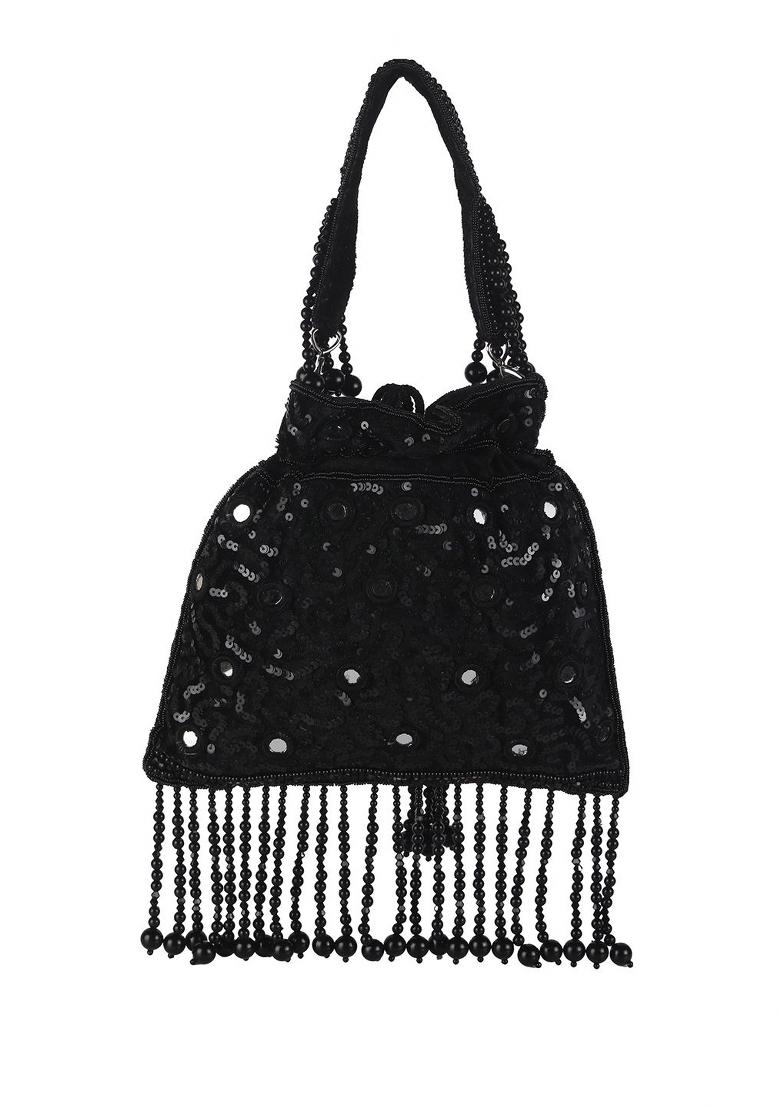 Embroidered Mirror Work Potli Shaped