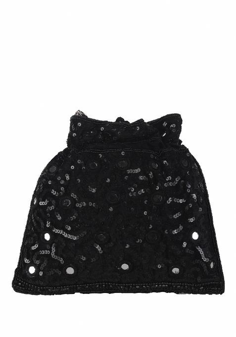 Embroidered Mirror Work Potli Shaped