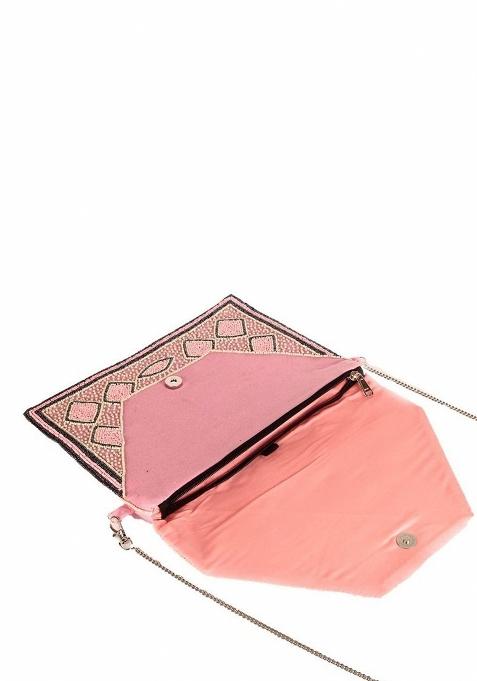 Embroidered Envelope Clutch