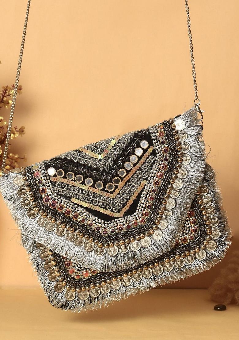 Embellished Foldover Clutch