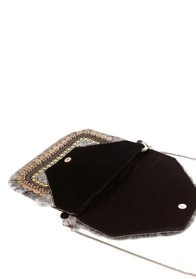 Embellished Foldover Clutch