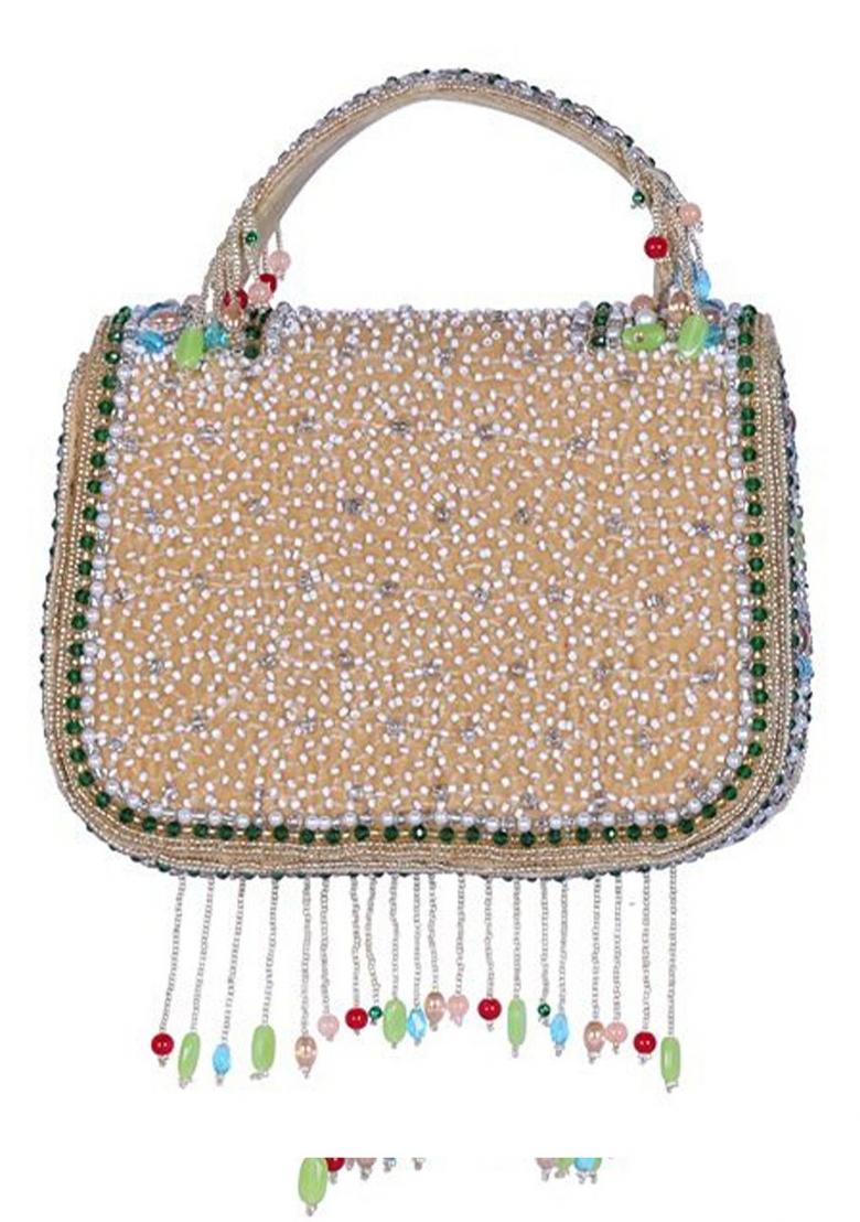 Embroidered Foldover Clutch