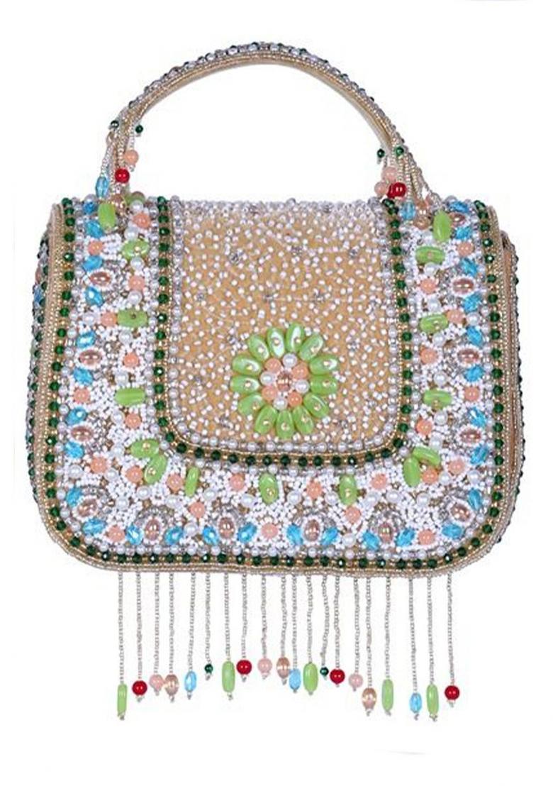 Embroidered Foldover Clutch
