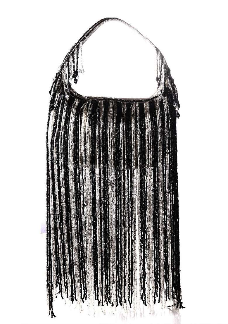 Embellished Tassel Box Clutch - Indya