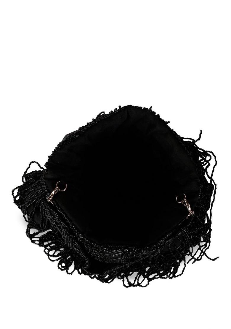 Embellished Potli With Fringed