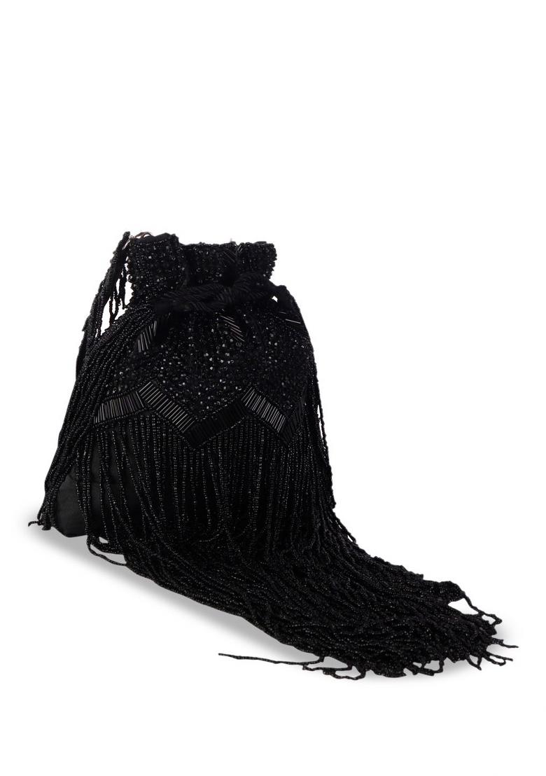 Embellished Potli With Fringed