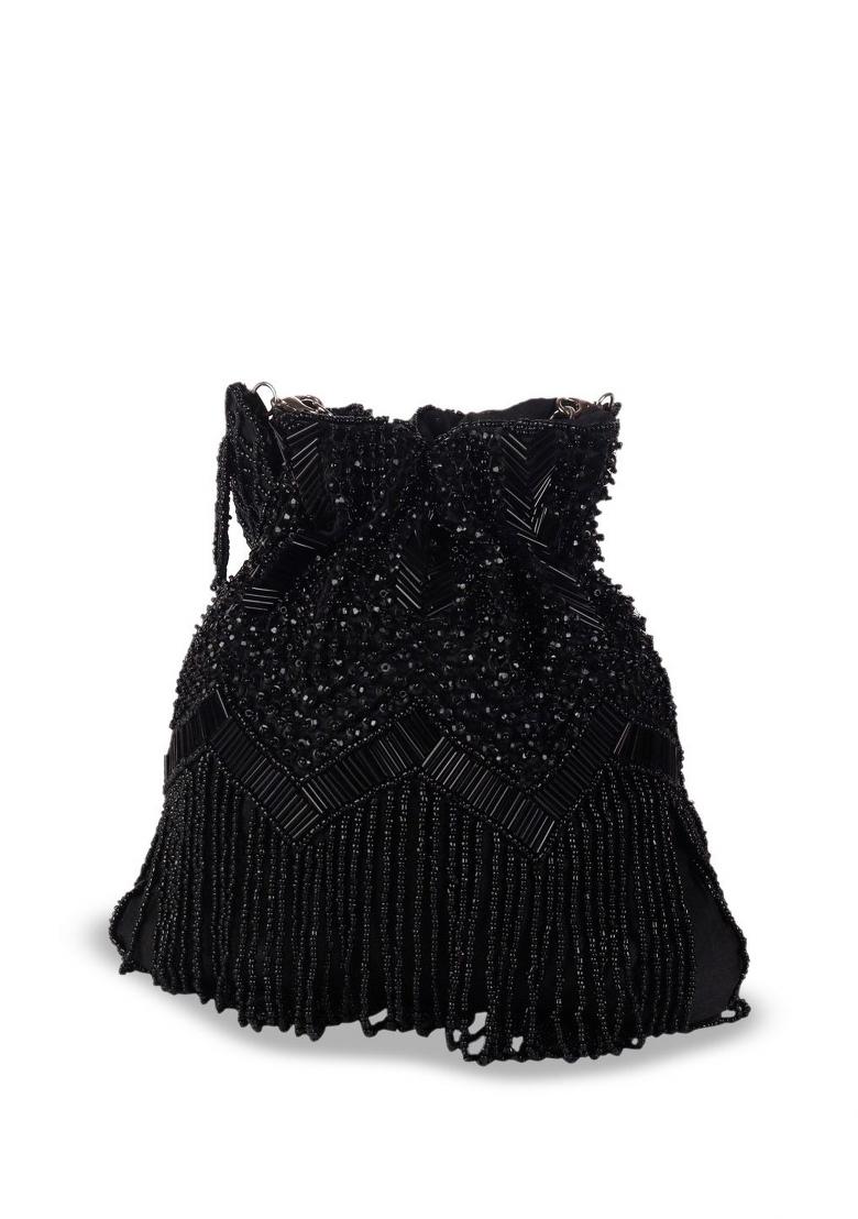 Embellished Potli With Fringed