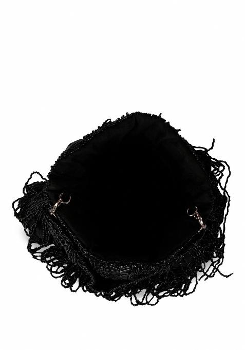 Embellished Potli With Fringed