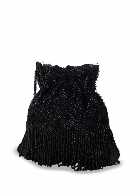 Embellished Potli With Fringed