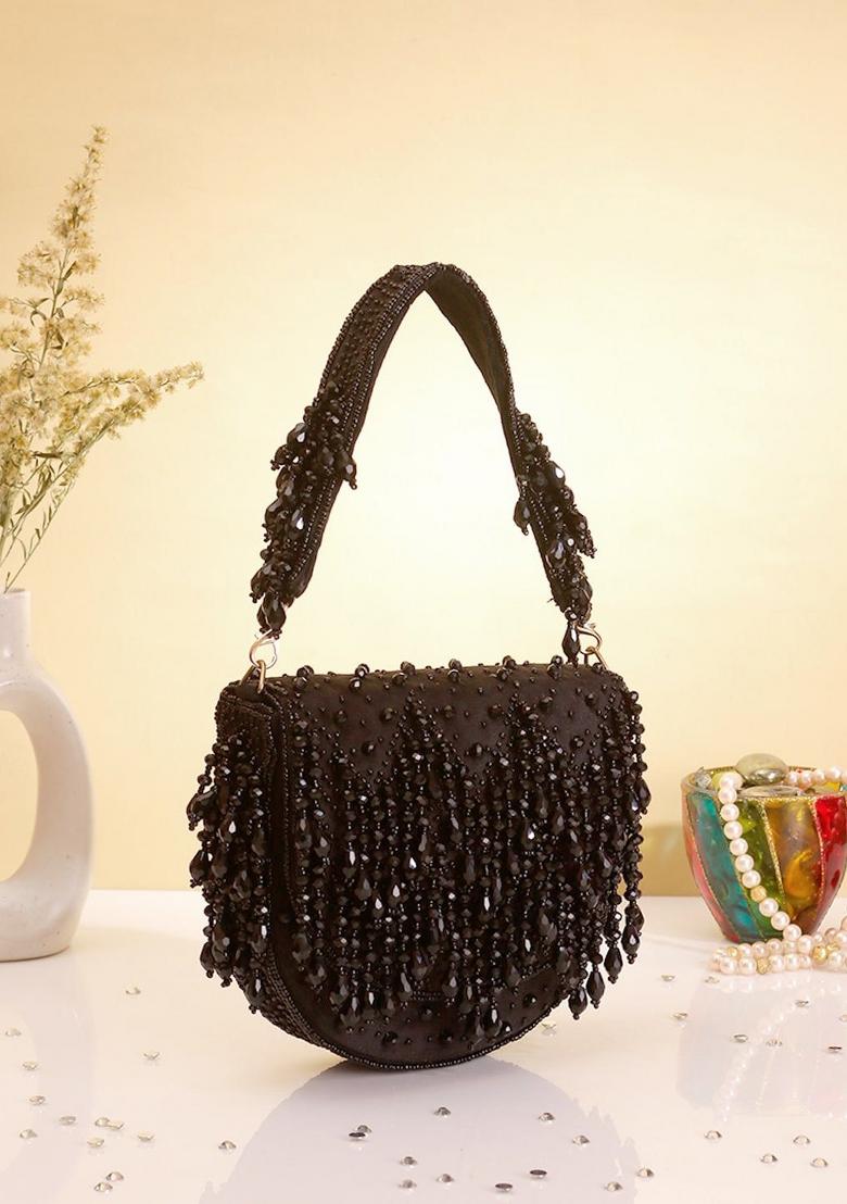 Embellished Structured Clutch Bag