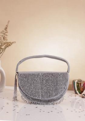 Embellished Half Moon Purse