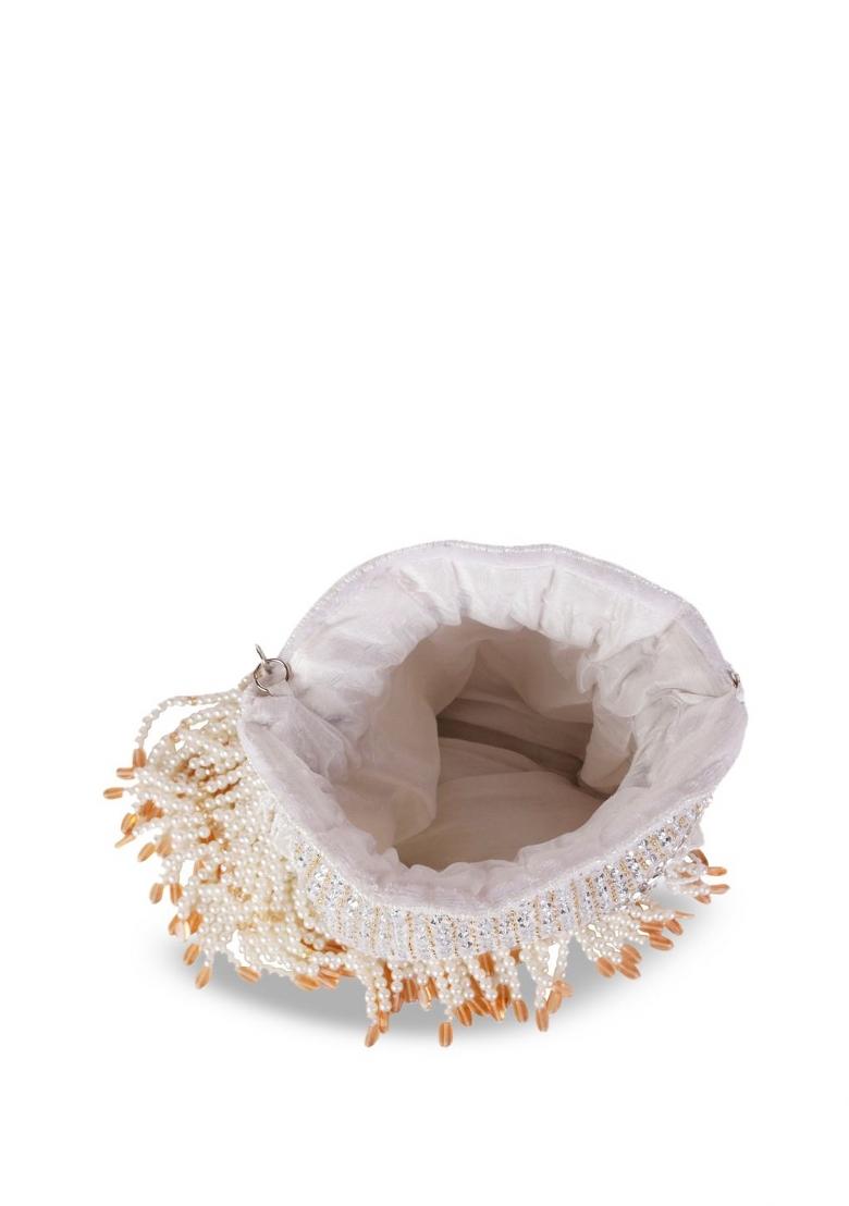 Embellished Crystal Potli Bag - Indya