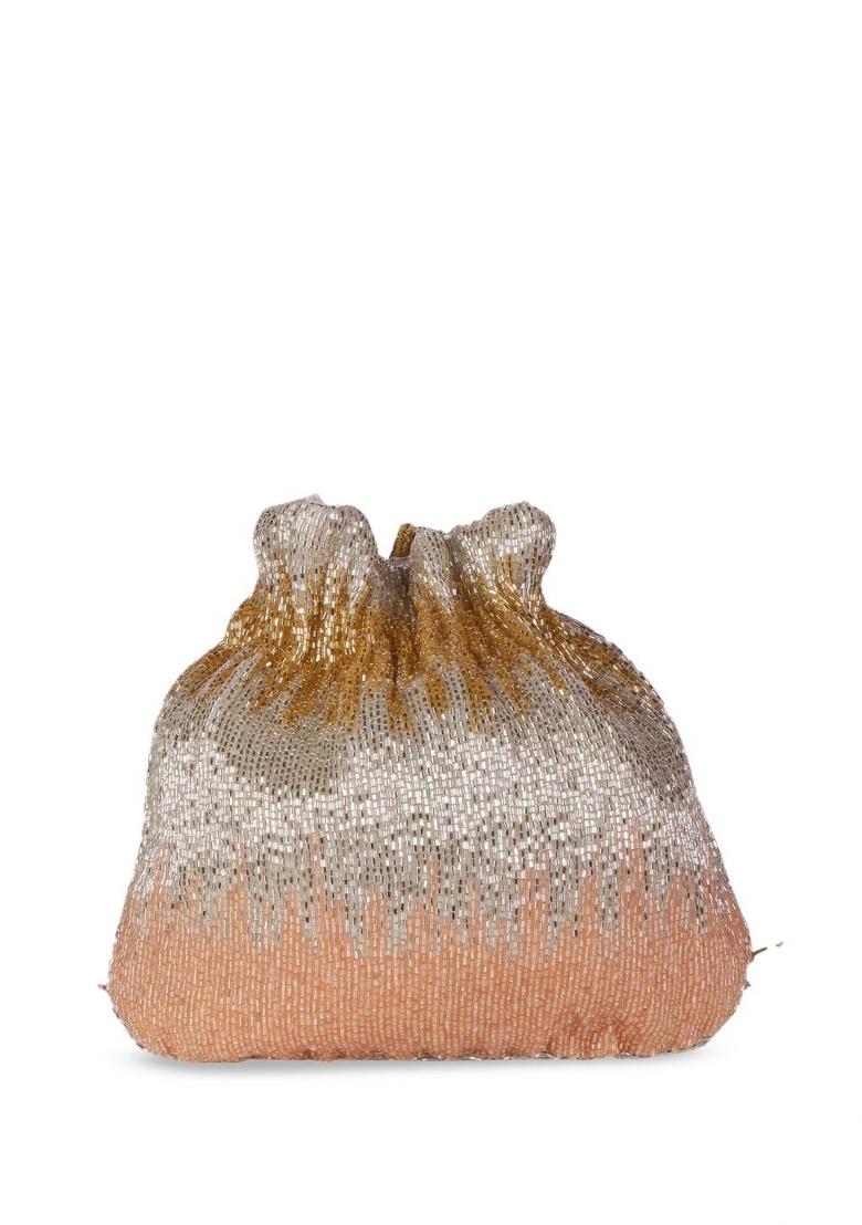 Half Moon Clutch Bag With Tasselled