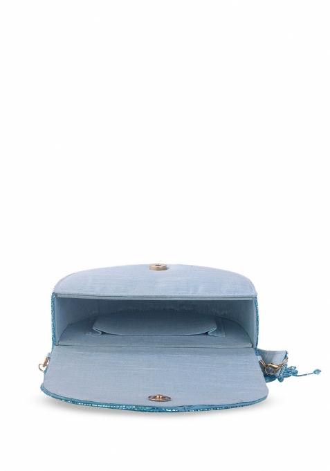 Embellished Structured Clutch Bag