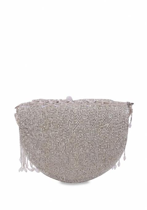 Embellished Structured Clutch Bag