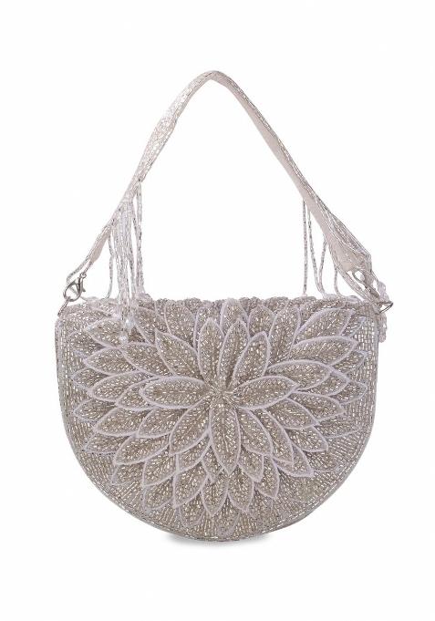 Embellished Structured Clutch Bag