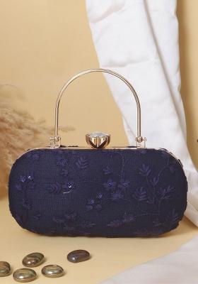 Embroidered Box Clutch